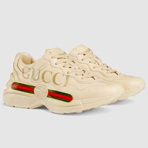 Gucci Off-White Rhyton Sneakers (38)